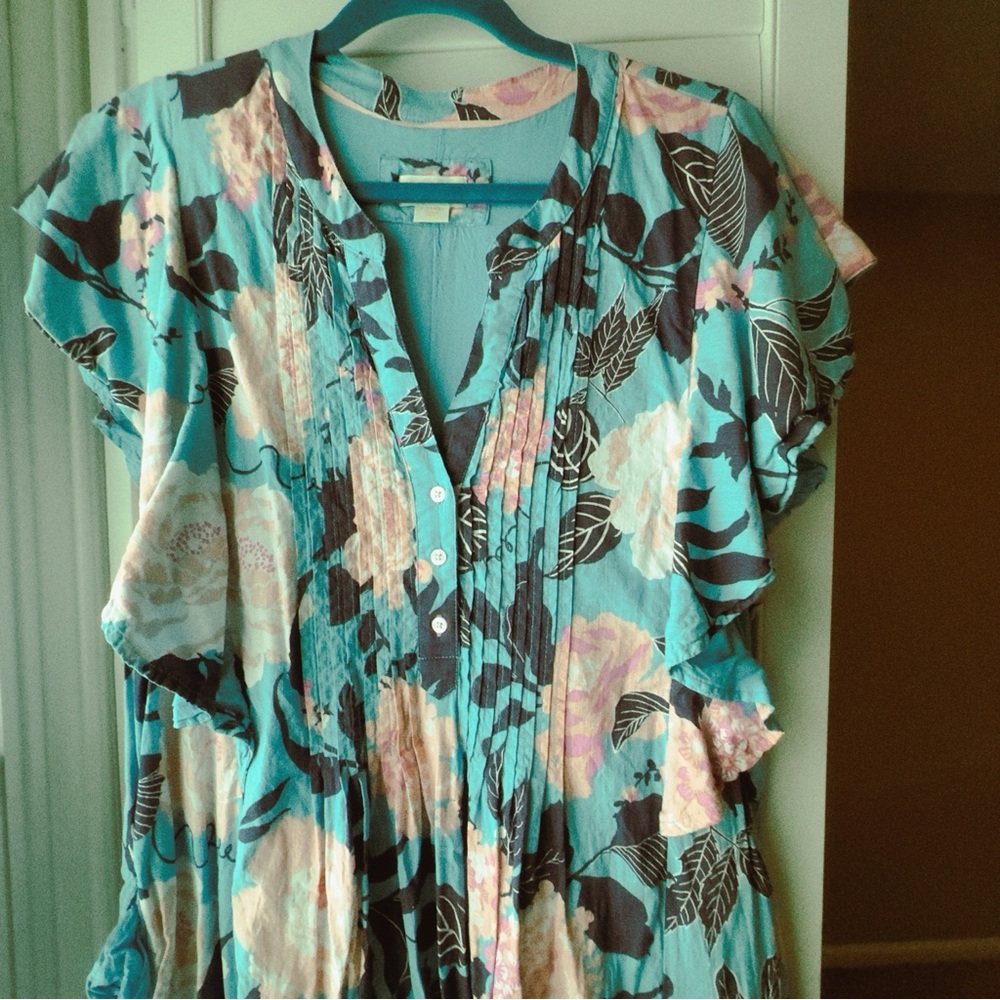 Anthropologie Blue Floral Maeve Cassandra dress
Size XL (Generous fit) VGUC - Picture 5 of 7